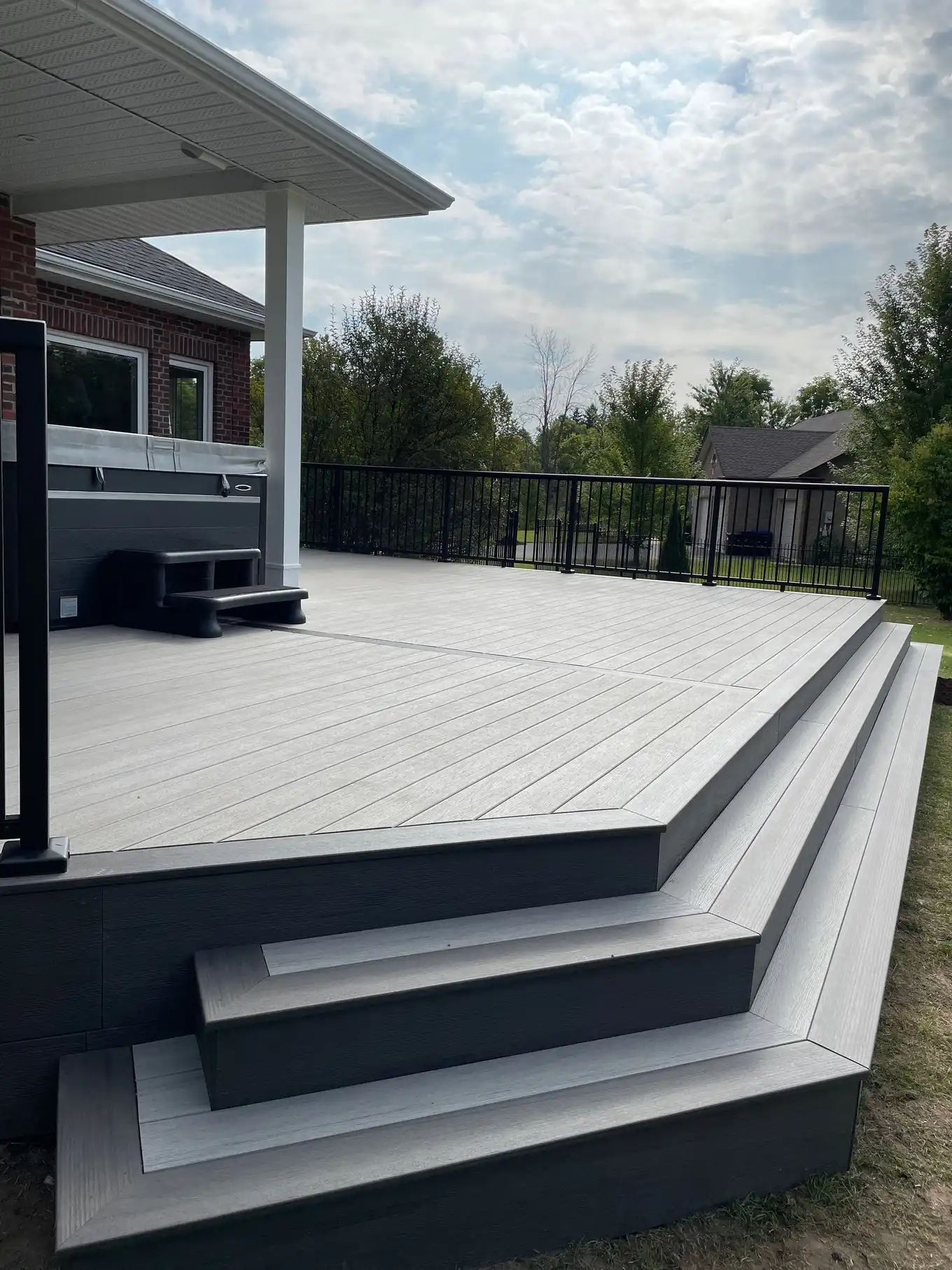 Pressure treated deck framing and boards