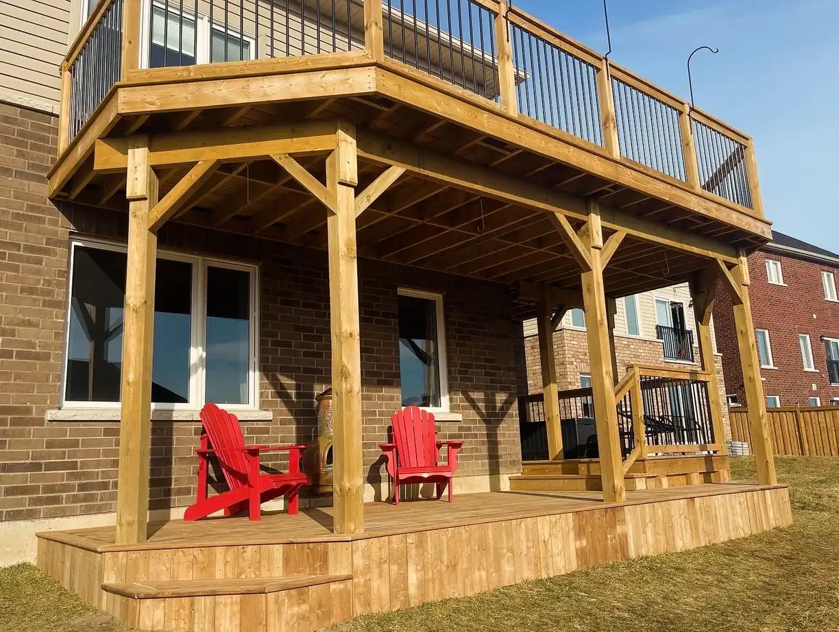 A custom pergola outdoor structure built by Custom Home Works